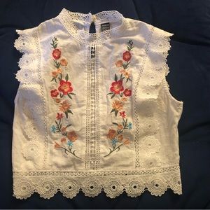 💐 Embroidered Floral Guipure Lace Top - From Shein 💐